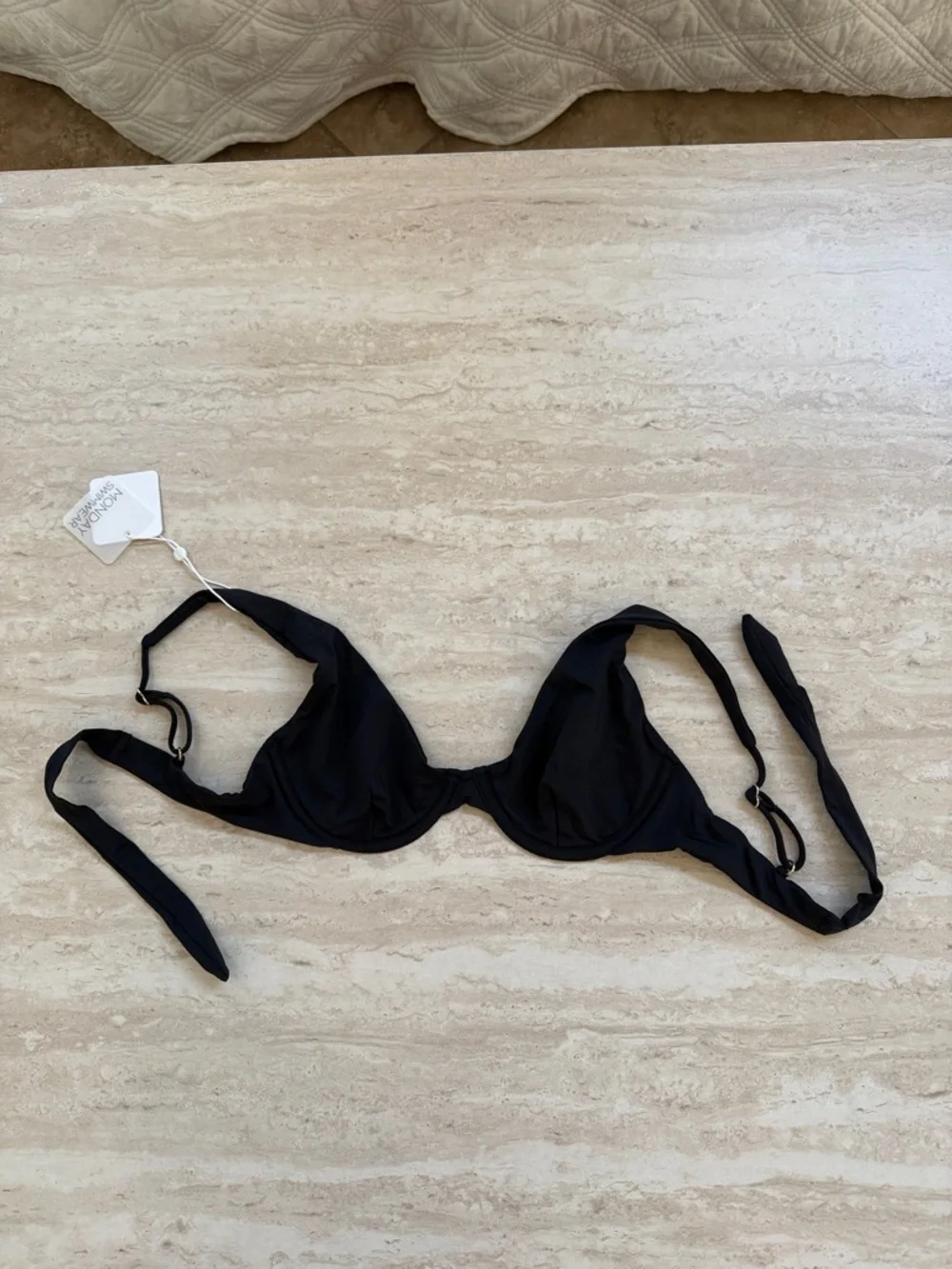 Monday Swimwear Black Underwire Bikini Top -